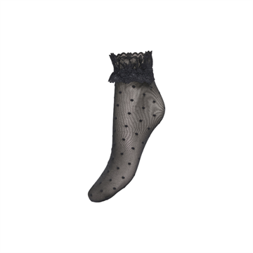 ONLY SONIA SHEER LACE SOCK BLACK - 15383489